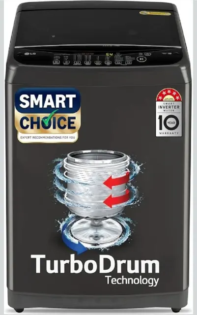 LG Smart Choice, 9 Kg, 5 Star, Smart Inverter Technology, Turbodrum, Fully Automatic Top Load Washin