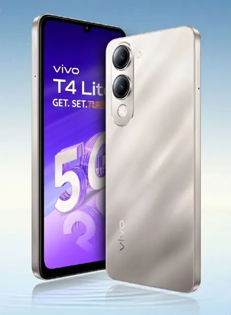 vivo T4 Lite 5G (Titanium Gold, 4GB RAM, 128GB Storage)