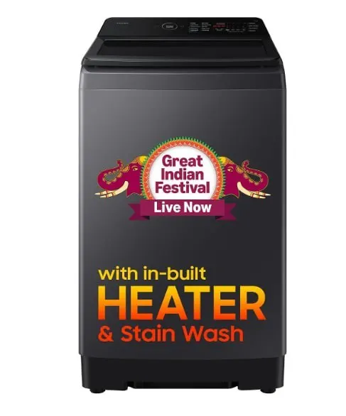 Samsung 8 Kg, 5 Star, Digital Inverter, Fully-Automatic Top Load Washing Machine (In-Built Heater) @