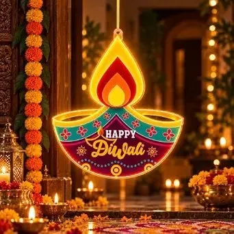 Desidiya® Diya LED Hanging Light | Warm White Double-Sided Festival Décor