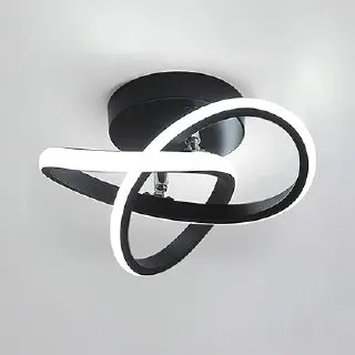 RJ 22W Black LED Ceiling Light | 3 Colour in 1 - Warm White, Natural White & Cool White | Modern Bla