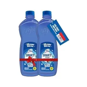 Lizol Shakti 900ml (Pack of 2)- Aqua Fresh Floor Cleaner| 2X Better Cleaning vs Phenyl |Kills 99.9% 