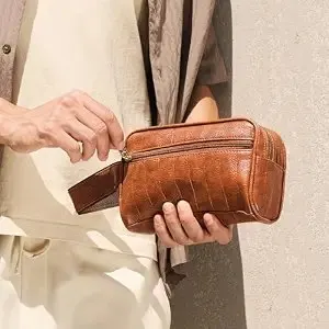 Lifelong Toiletry Bag for Men & Women | Vegan Leather Travel Pouch | Shaving Kit, Grooming & Makeup 