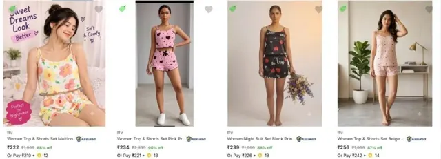 Flipkart Loot | Upto 90% Off - TFV Women Night Suits 🔥🔥