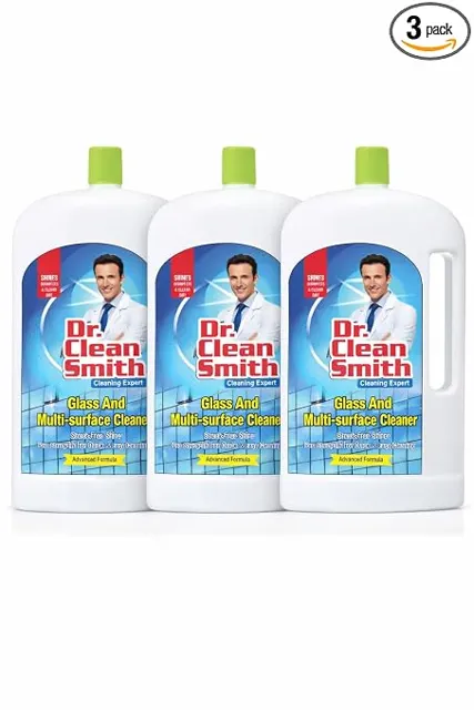 1 Ltr (Pack of 3) Glass and Surface Cleaner Liquid Spray Refill|Glass Cleaner for Car, Kitchen and H