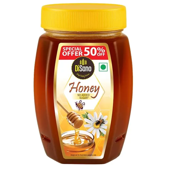 DiSano Honey 500g, Pure with No Sugar Added, For Fitness & Health, Natural Immunity Booster, Rich in Antioxidants & Minerals