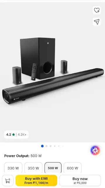 MOTOROLA AmphisoundX Vibe 500 W Bluetooth Soundbar