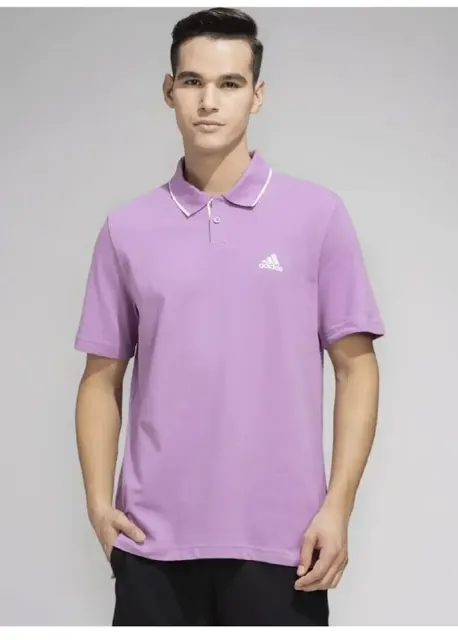 adidas Men's Cotton Geometric Regular Fit Polo Shirt