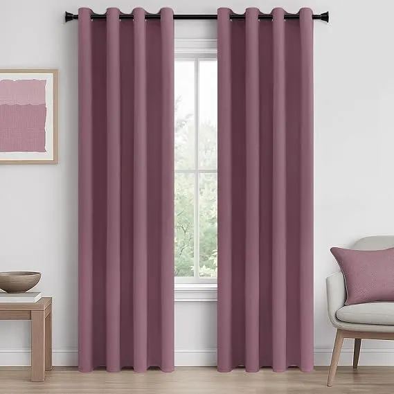 Premium Blackout Curtain for Window 4 Feet | Thermal Insulated Modern Window Curtain with Rings for