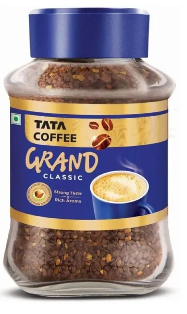 Tata Classic Instant Coffee, 90g Jar, Chicory Mix With Strong Taste & Rich Aroma, With Flavour Locke