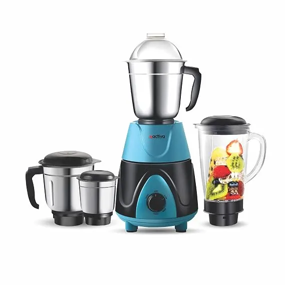 ACTIVA Megamix 1000W Mixer Grinder with 4 Jars for Dry, Wet & Chutney Grinding | Stainless Steel Bla