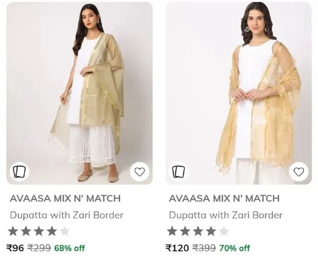 Ajio | Upto 70% Off On Branded Women-Dupattas Starting @ just ₹ 96