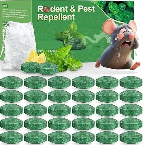 Rat Repellent for Car Home Mouse Peppermint Oil to Protect Wires in Car Bike Truck Engine No Kill Only Repels Home IndoorOutdoor Garage Rat Controller Pills to Keep Rodents (Item Package Quantity: 10)
