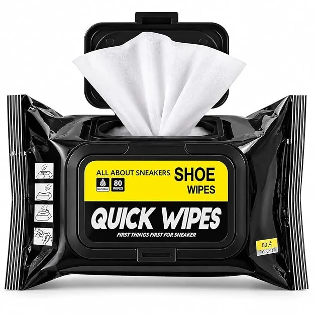 AL- FALAH Shoe Wipes Sneaker Cleaner - Instant Sneaker Cleaning Wipes, Quick Dirt & Stain Remover for Shoes, Portable Shoe Cleaning Kit for Sneakers, Leather, and Canvas(Packs of 80) Multicolor